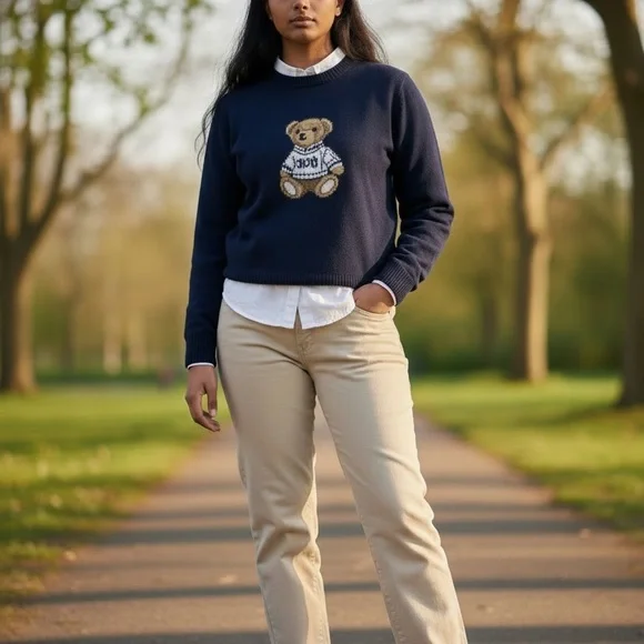 Ralph Lauren Beige Straight Leg Khakis - Picture 1 of 5